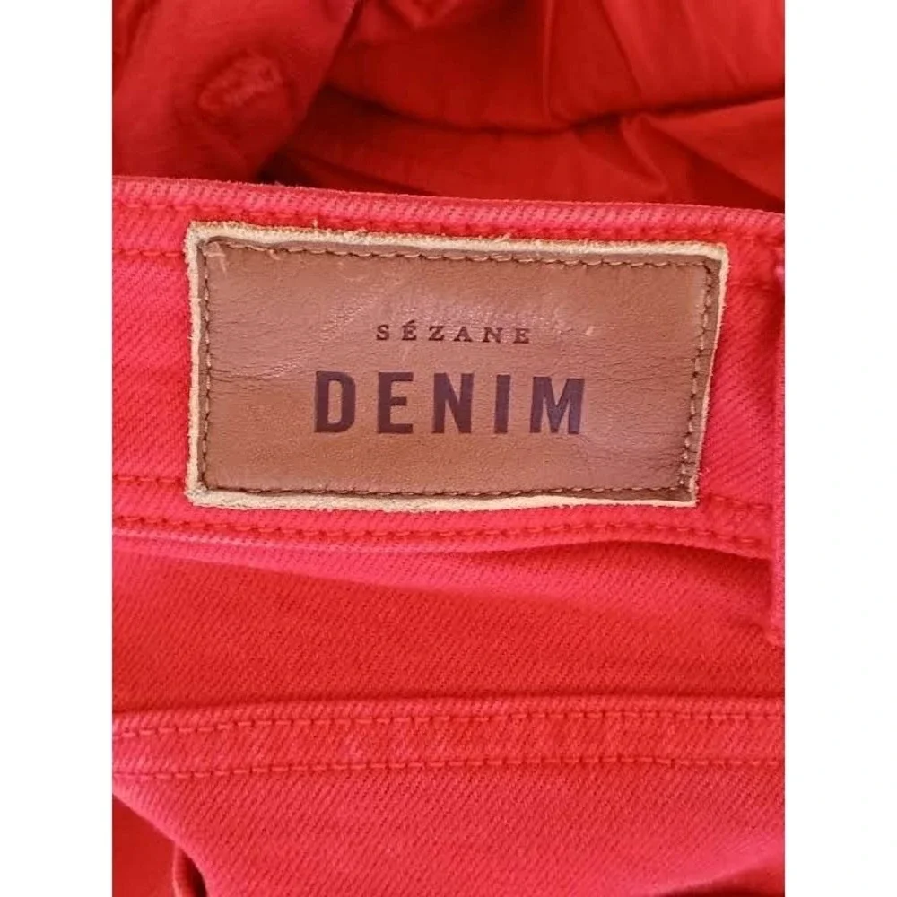 Sezane red denim